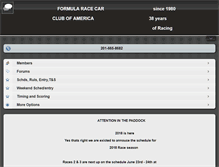 Tablet Screenshot of formularacecarclubofamerica.com